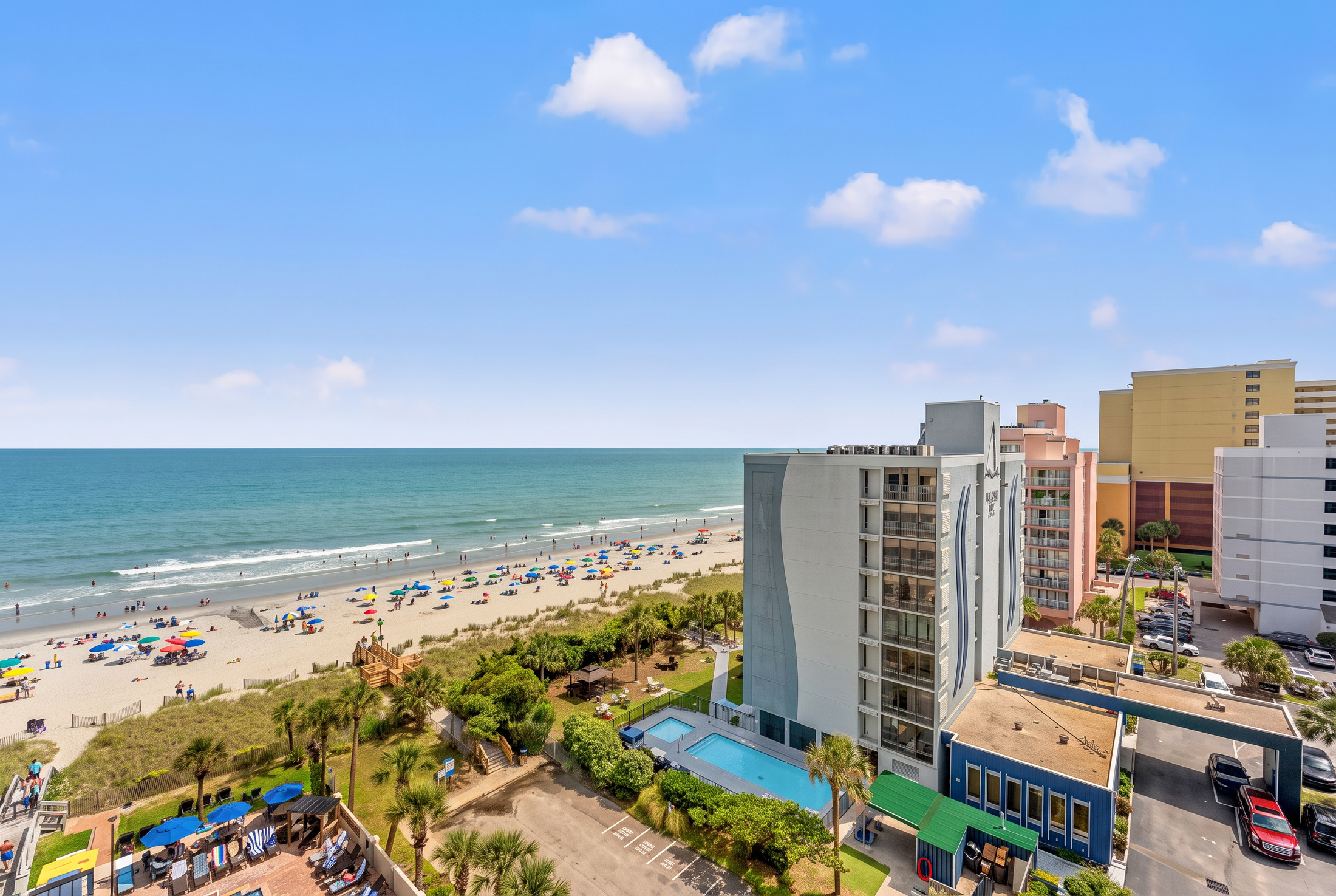 Aerial view of the Myrtle Beach oceanfront